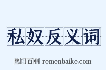 私奴反义词是什么意思的图片